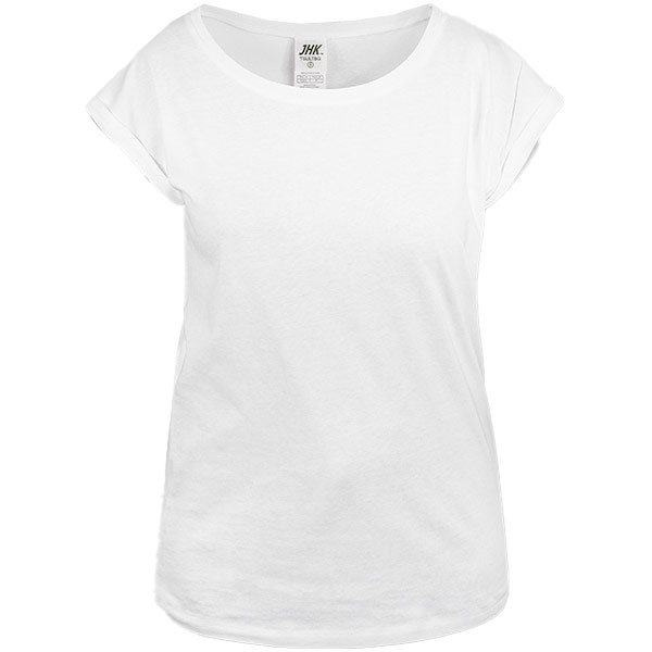 Camiseta Dobladillo en Mangas Mujer Frontal